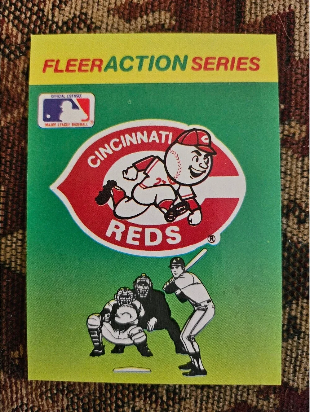 1990 Fleer #NNO Cincinnati Reds Action Series Team Stickers Cincinnati Reds